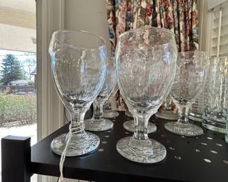 Vintage Libbey Chivalry Textured Glass Goblets