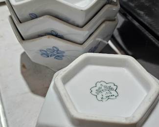 VINTAGE BLUE AND WHITE BOWLS
