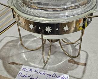 MCM FIRE KING DIVIDED DISH
