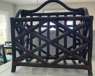 f Rattan Magazine Rack Holder