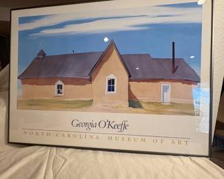 a Framed Art Print of Georgia OKeeffes Cebolla Church from North Carolina Museum of Art