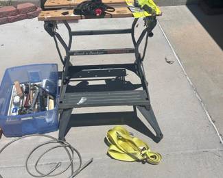 g Black  Decker Workmate Folding Workbench with Tools  Accessories Lot