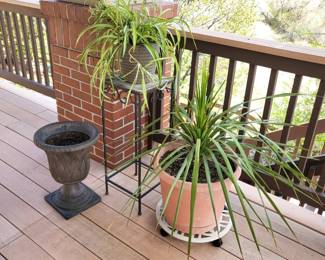 g Decorative Mosaic Tile Plant Stand, Potted Plants, Plant Urn, and Plant Base on Wheels