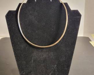 zz Minimalist Sterling Silver Torque Necklace