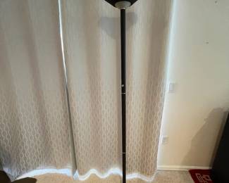 f Black Matte Finish Halogen Torchiere Floor Lamp