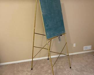 d Vintage Chalkboard on Gold Metal Stand