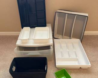 g Storage Organizer Set with Drawer, Divided Trays, and Small Bins