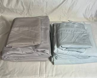 z QueenSized Bed Sheets in GraySilver and Soft Blue Green