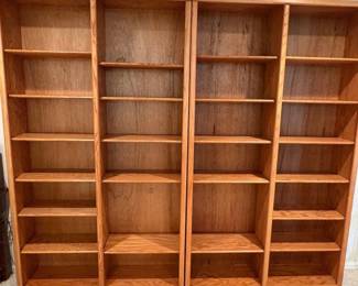 f Set of Adjustable Wooden Bookshelves by Pacific Designs