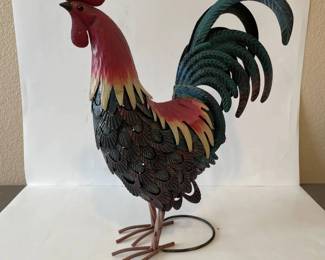 d Decorative Metal Rooster Sculpture