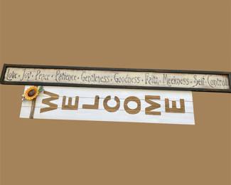 d Wall Dcor Signs  Welcome  Inspirational Quote Signs