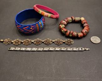 zz Five Unique Bracelets Featuring Vibrant Colors and Intricate Designs