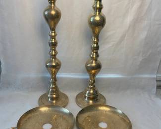 d Solid Brass Altar Mantle Candlesticks,