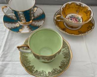 k f English Fine Bone China Teacups  Saucers  Paragon, Bell China  Elizabethan