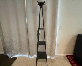 f Metal Etagere Floor Lamp with BuiltIn Shelves
