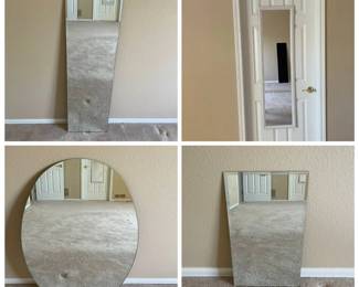 zz Set of Four Versatile Mirrors with Distinct Shapes and Sizes