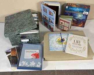 o Card Collection with Decorative Storage Boxes plus Thomas Kinkade Puzzle