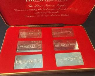 Six 20 Gram Silver Nations Ingots