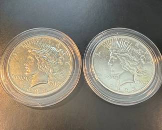 1924 and 1925S Peace Dollars