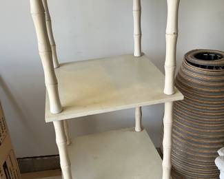 Faux Bamboo Etagere Shelf Unit