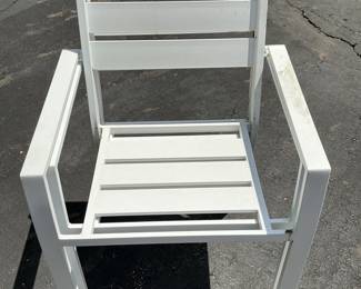 White Aluminum Outdoor Armchair