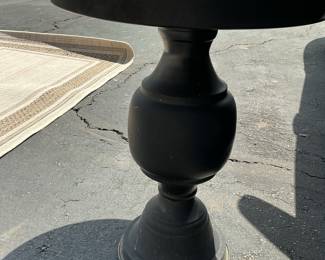 Black Pedestal Accent Table