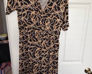 Women's Chain Print Wrap Dress