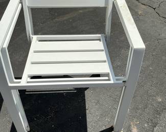 White Aluminum Outdoor Armchair