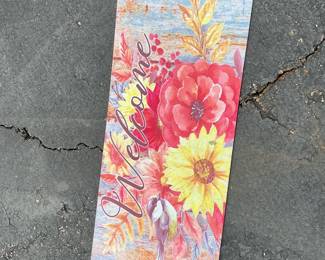 Floral Welcome Door Mat