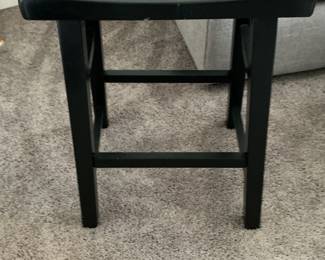 Black Wooden Saddle Stool