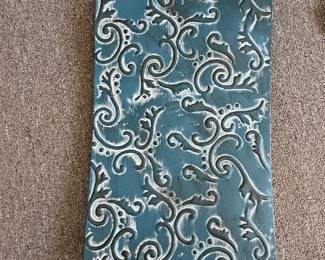 Decorative Metal Tray with Scrollwork