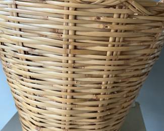 Large Oval Wicker Basket with Twisted Handles