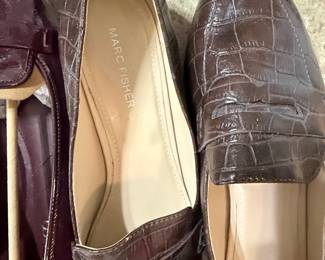 Marc Fisher Crocodile Embossed Loafers