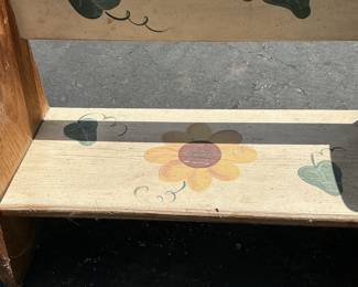 Hand-Painted Wooden Step Stool/Bench