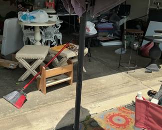 Purple Patio Umbrella with Base