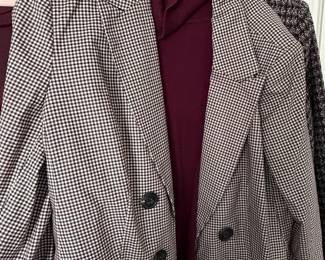 Women's Houndstooth Double-Breasted Blazer