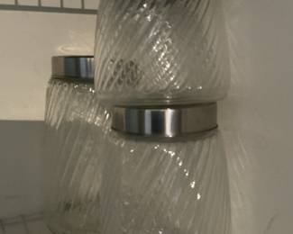 Glass Canister Set with Stainless Steel Lids