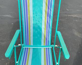 Striped Beach Chair with Aluminum Frame