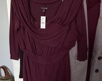 Lane Bryant Women's Burgundy Draped Neck Jumpsuit