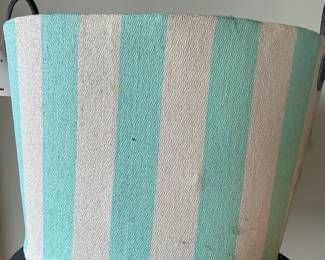 Striped Woven Storage Basket with Handles