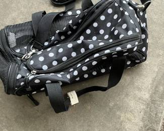 Black and White Polka Dot Pet Carrier