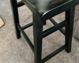 Black Wooden Saddle Stool