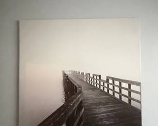 Black and White Pier Canvas Print by Nicholas Bell