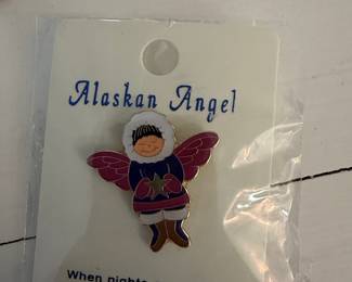 Alaskan Angel Eskimo Girl Enamel Pin