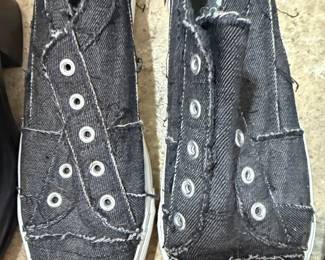Blowfish Malibu "Play" Distressed Denim Slip-On Sneakers