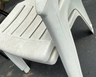 White Plastic Lounge Chair