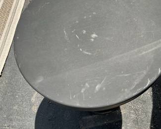 Black Pedestal Accent Table