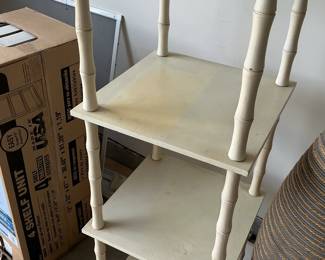 Faux Bamboo Etagere Shelf Unit