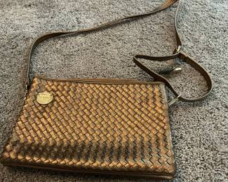 Etro Small Vela Woven Leather Shoulder Bag