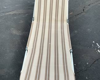 Striped Folding Chaise Lounge Chair